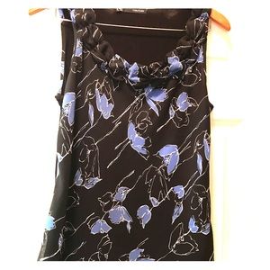 Sleeveless sheer front top